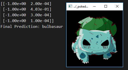 Pokedex Camera - Zombie Bulbasaur Results